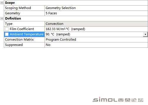 设置对流换热Convection条件时，需要设置Ambient Temperature,但仿真前并不知道气隙中气体的温度
