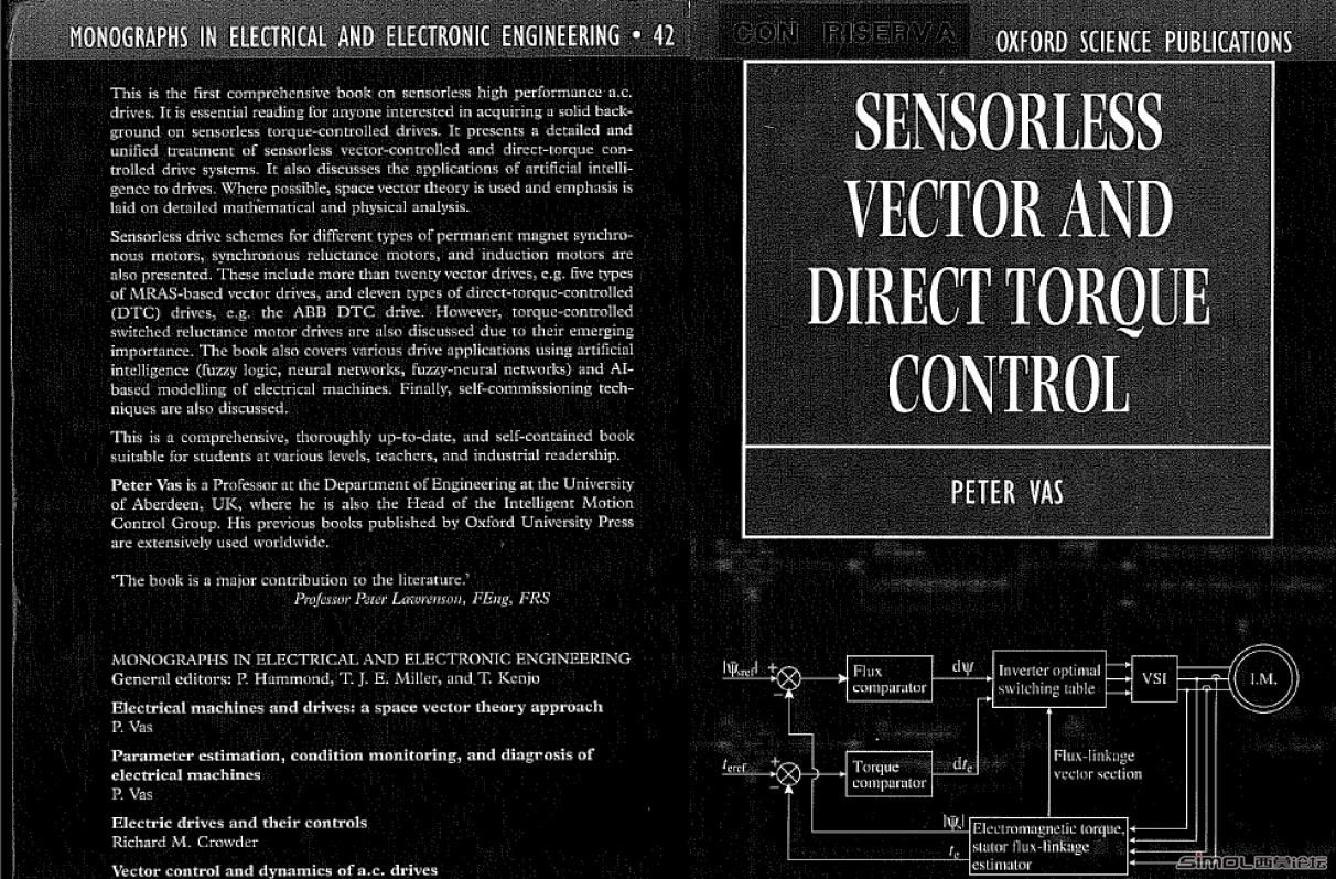 无传感器矢量和直接转矩控制（英文版扫描）