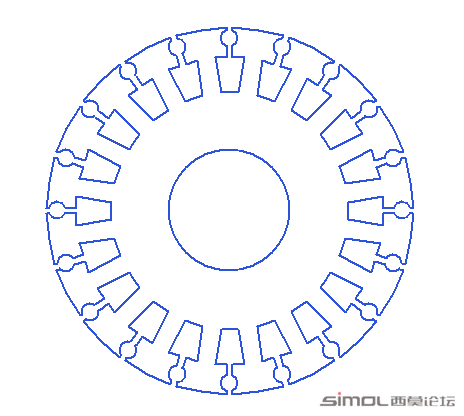 rotor of flux2d InductionMotor example of Polytechnic University of Bucharest